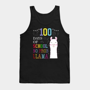 Happy 100th Days of School No Prob Llama Tank Top